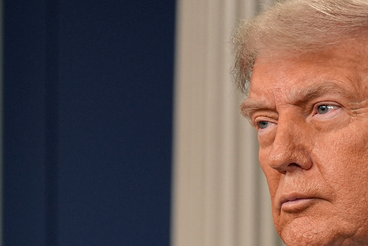 FILE PHOTO: U.S. President Trump speaks to the media at the White House in Washington