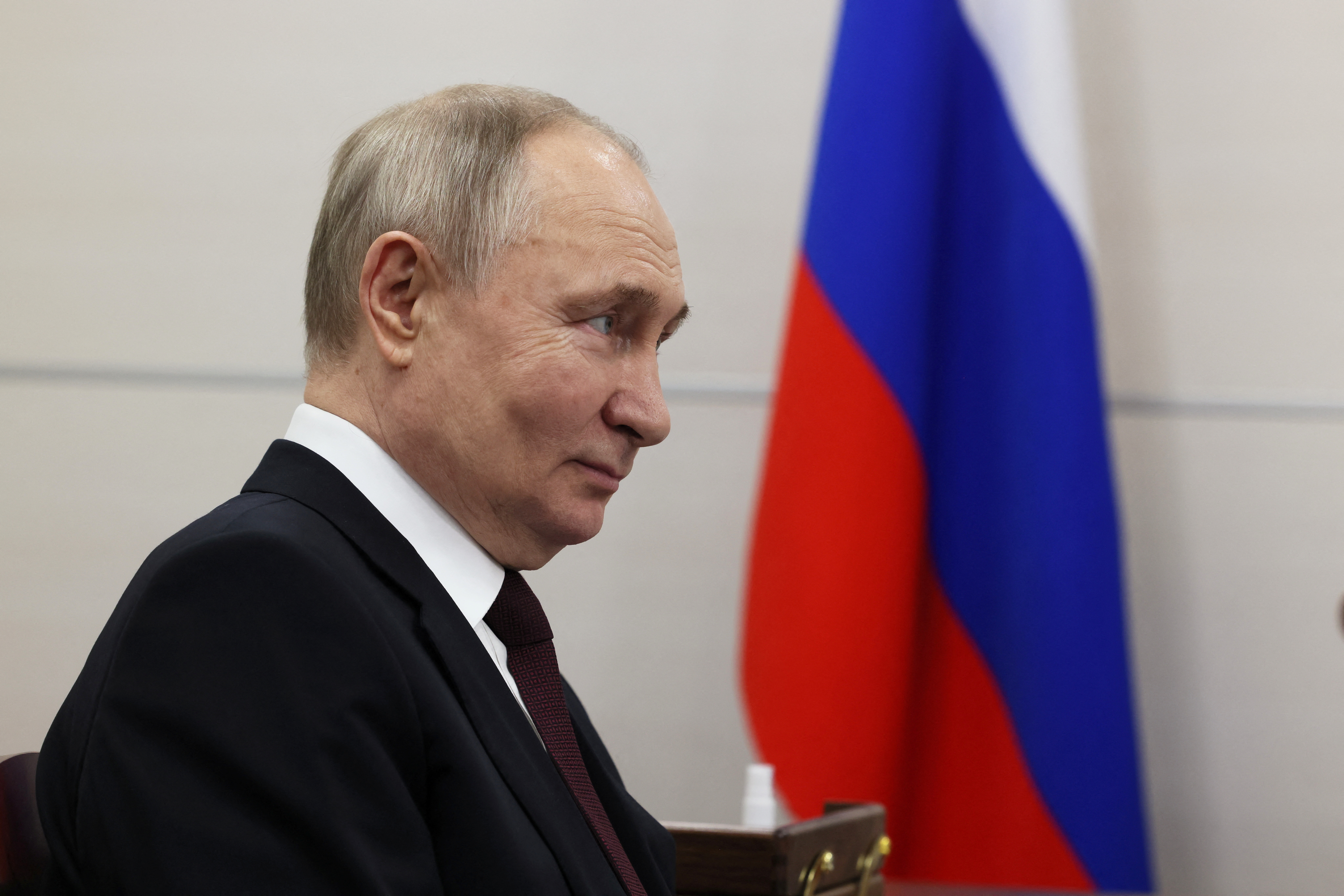 Russian President Vladimir Putin meets with Krasnodar Region Governor Veniamin Kondratyev in Krasnodar