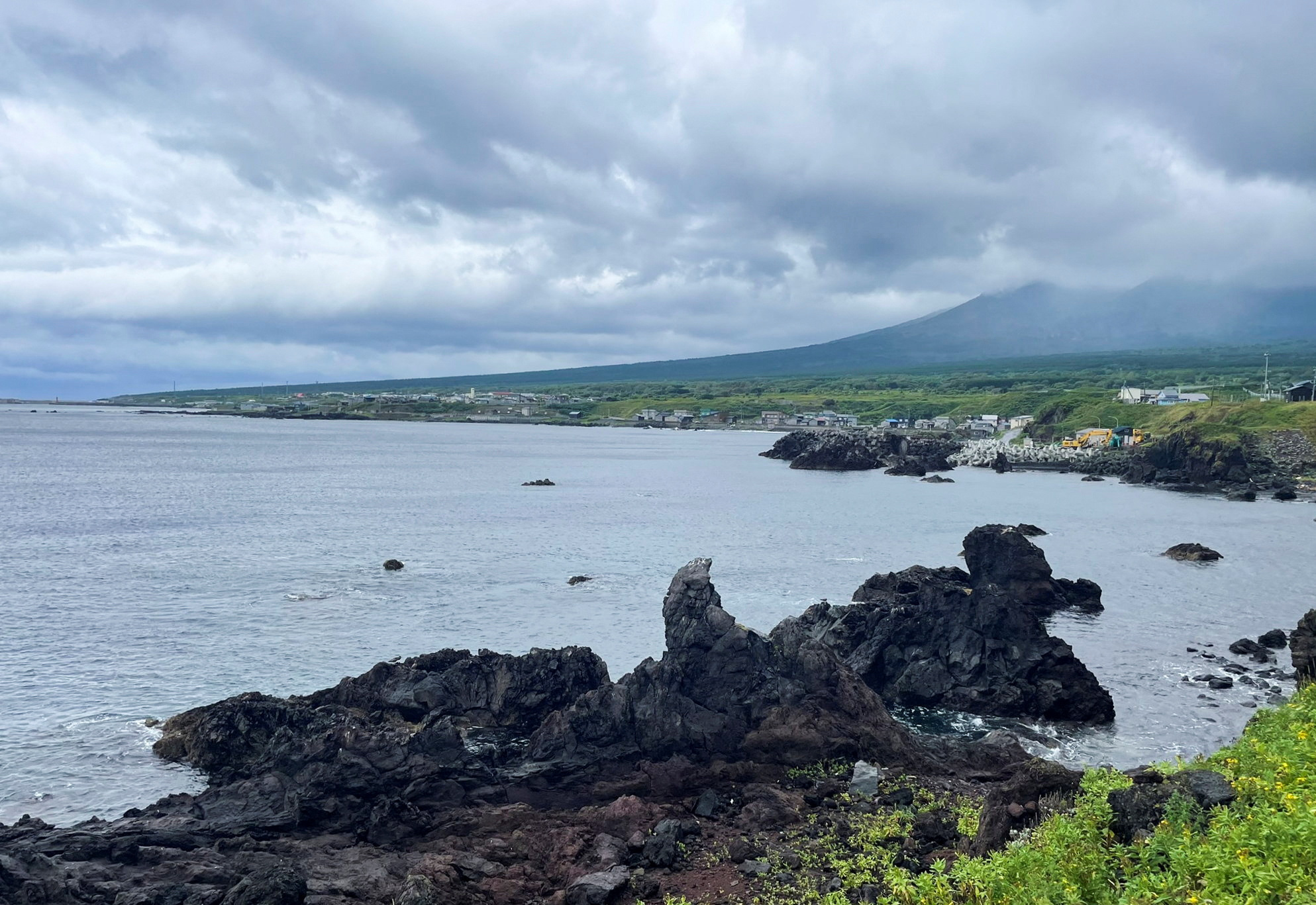 General view shows the coast side of Rishiri Island at Japan’s northernmost prefecture Hokkaido