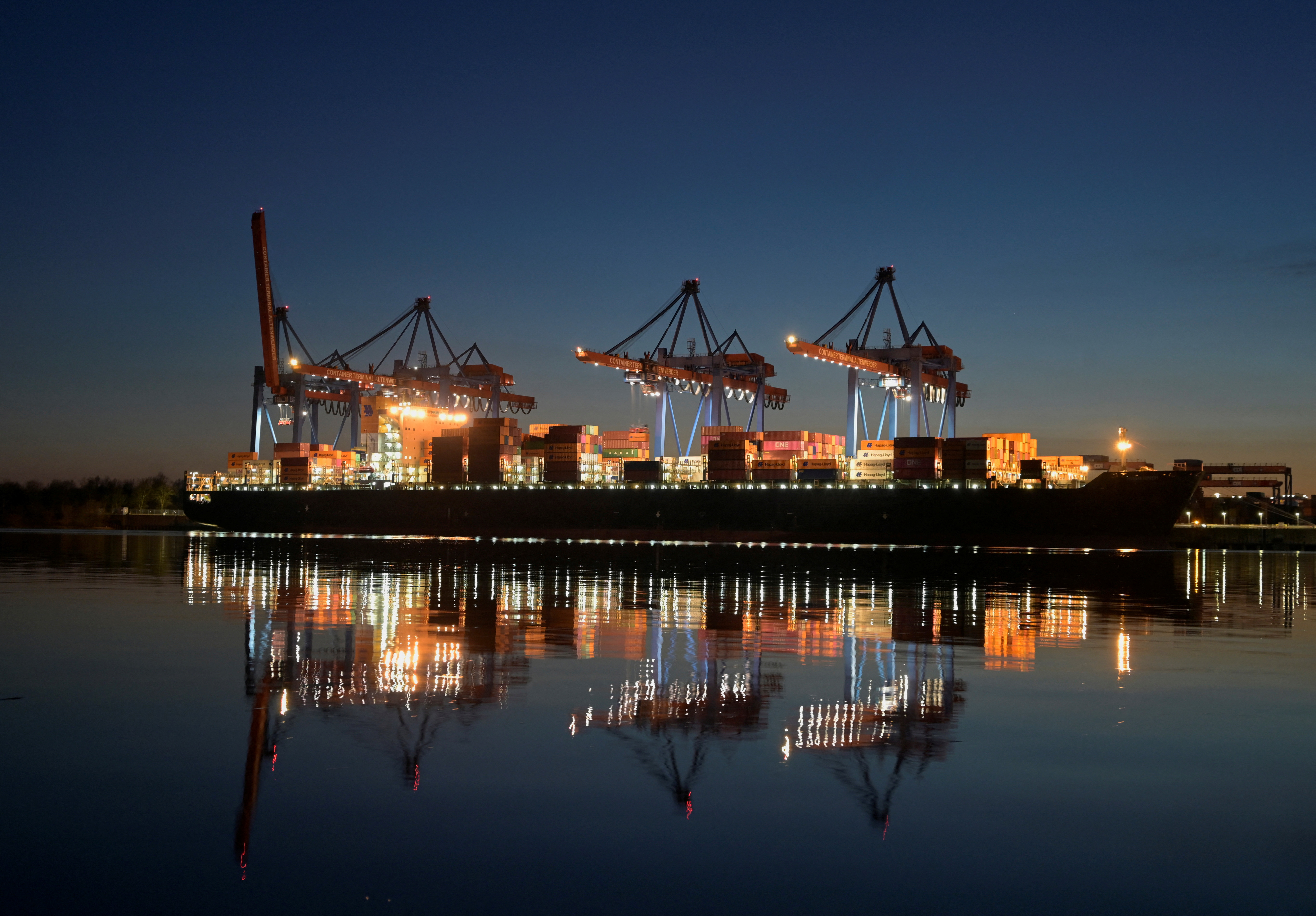 Views of the port of Hamburg