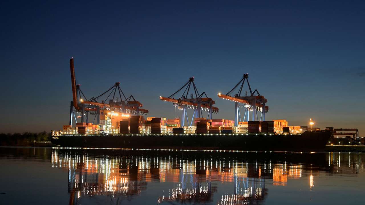Views of the port of Hamburg