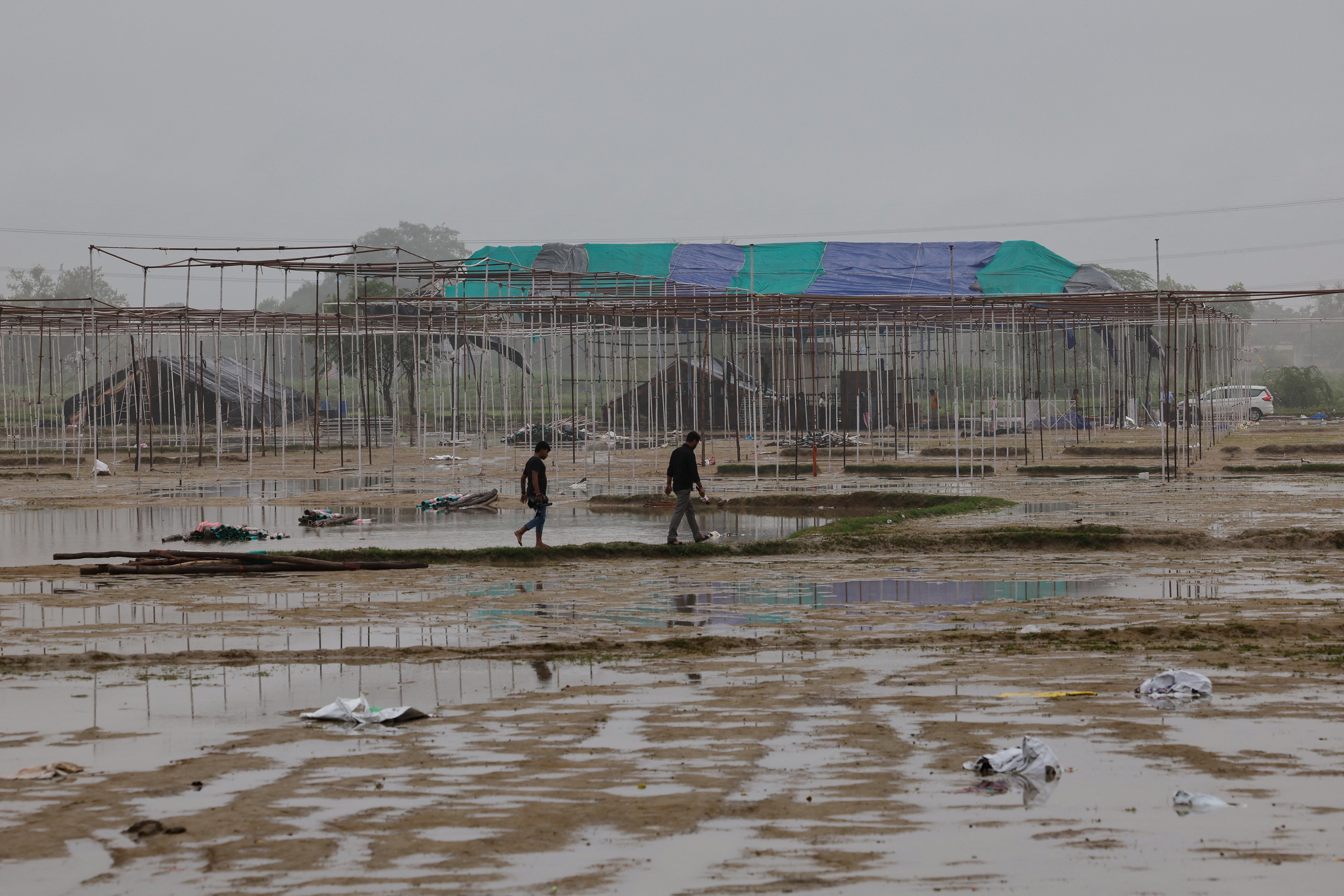 Aftermath of a stampede at a religious gathering in Hathras