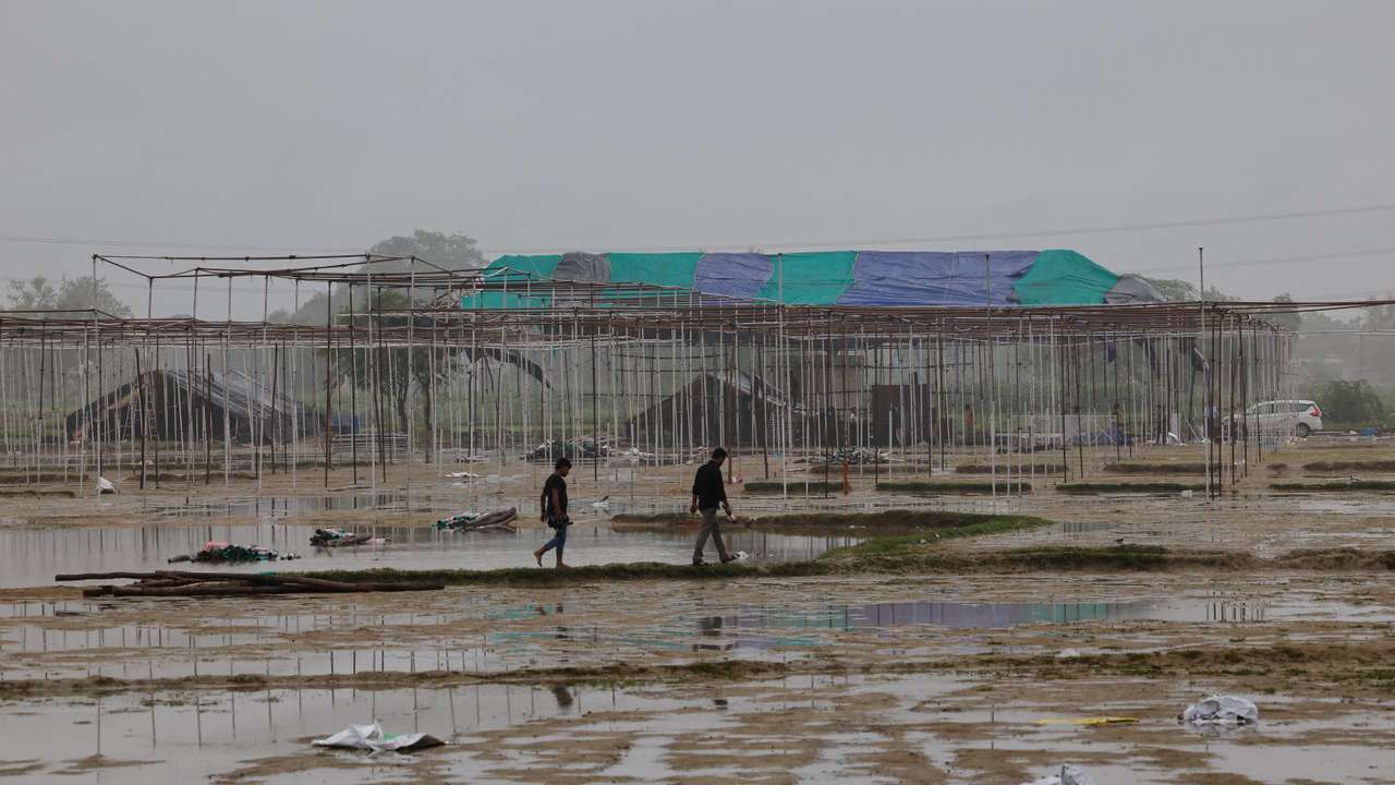 Aftermath of a stampede at a religious gathering in Hathras