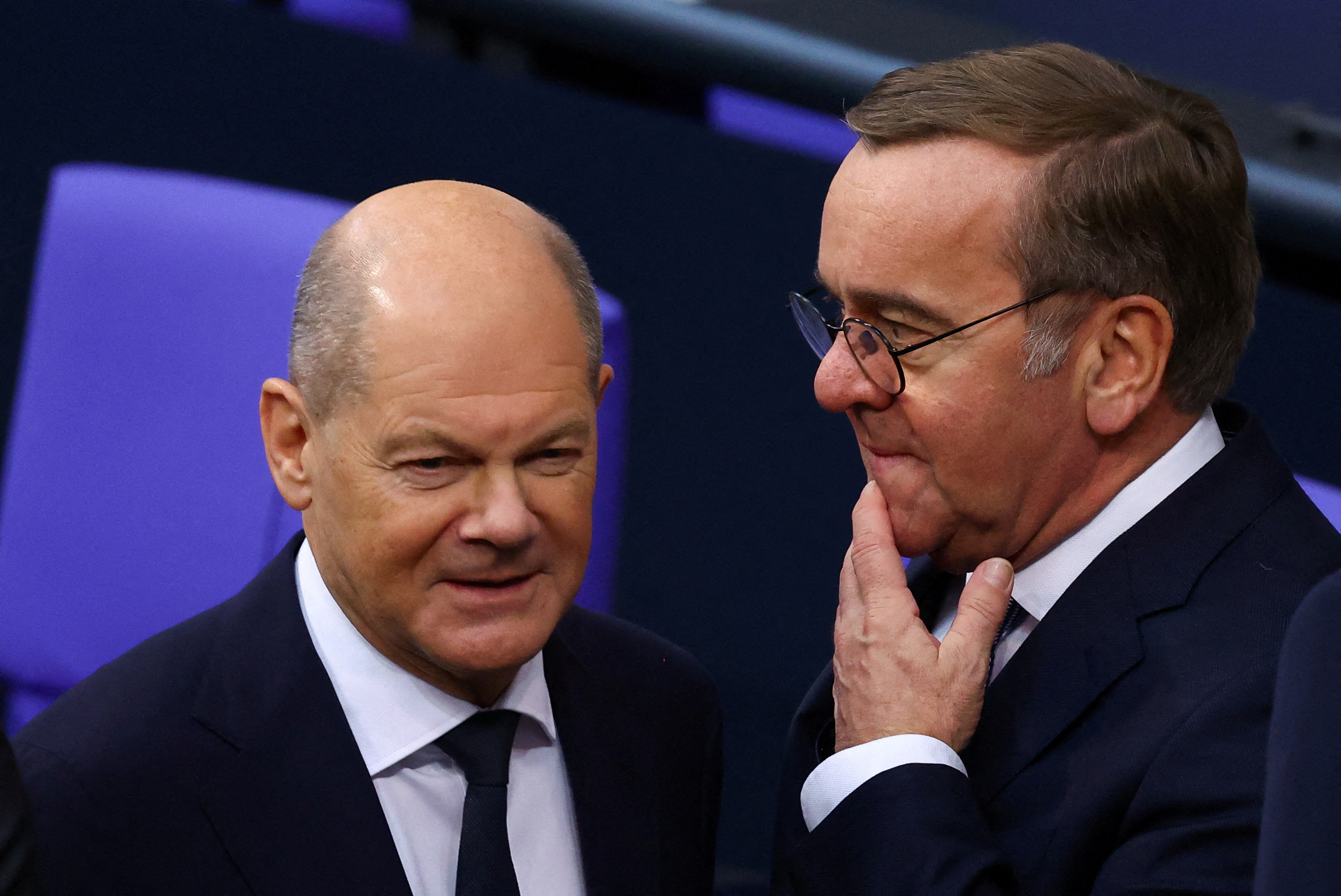 FILE PHOTO: German Chancellor Scholz addresses parliament in Berlin