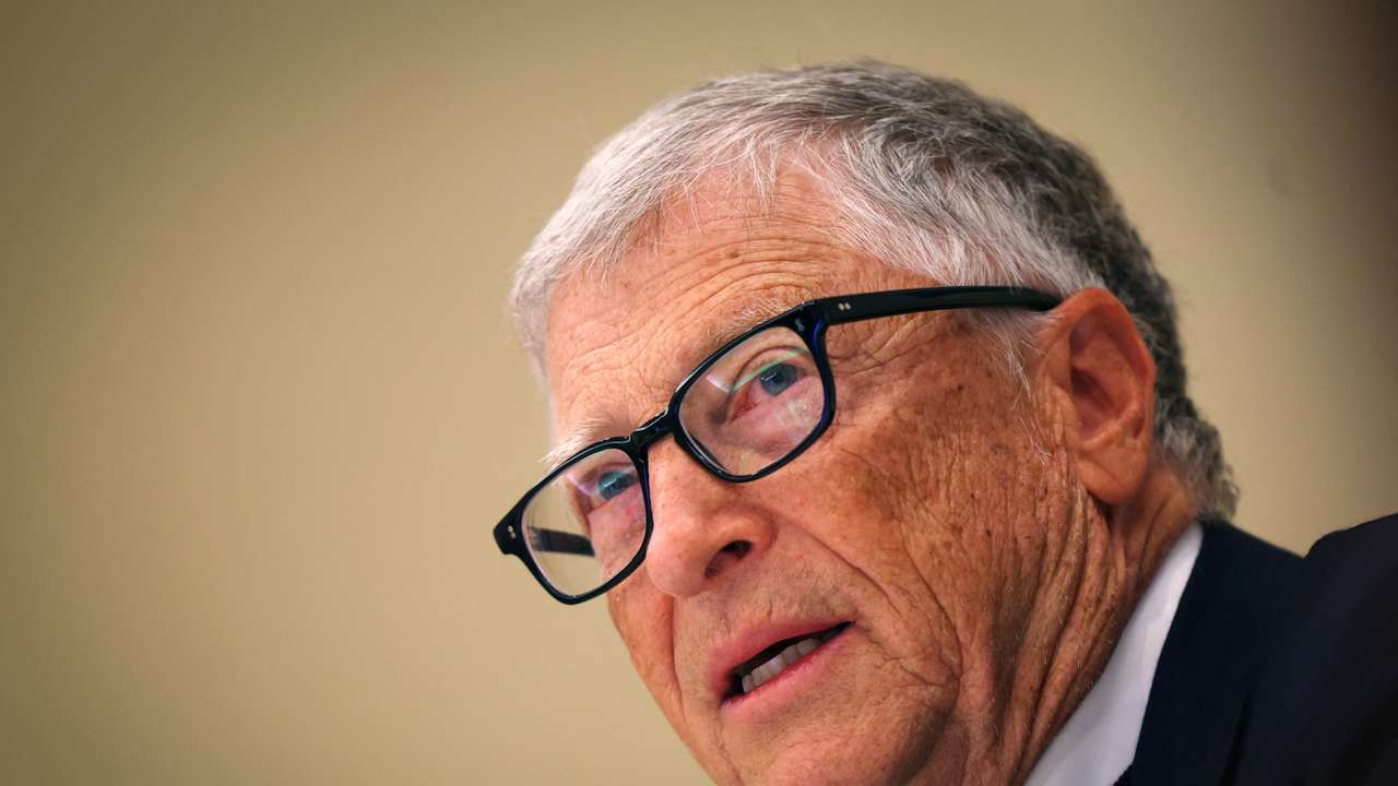 Bill Gates speaks during an interview with Reuters in New York City