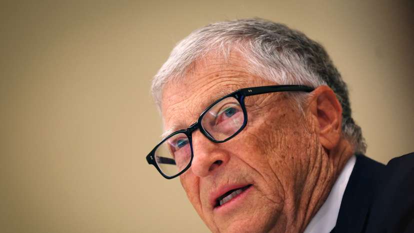 Bill Gates speaks during an interview with Reuters in New York City