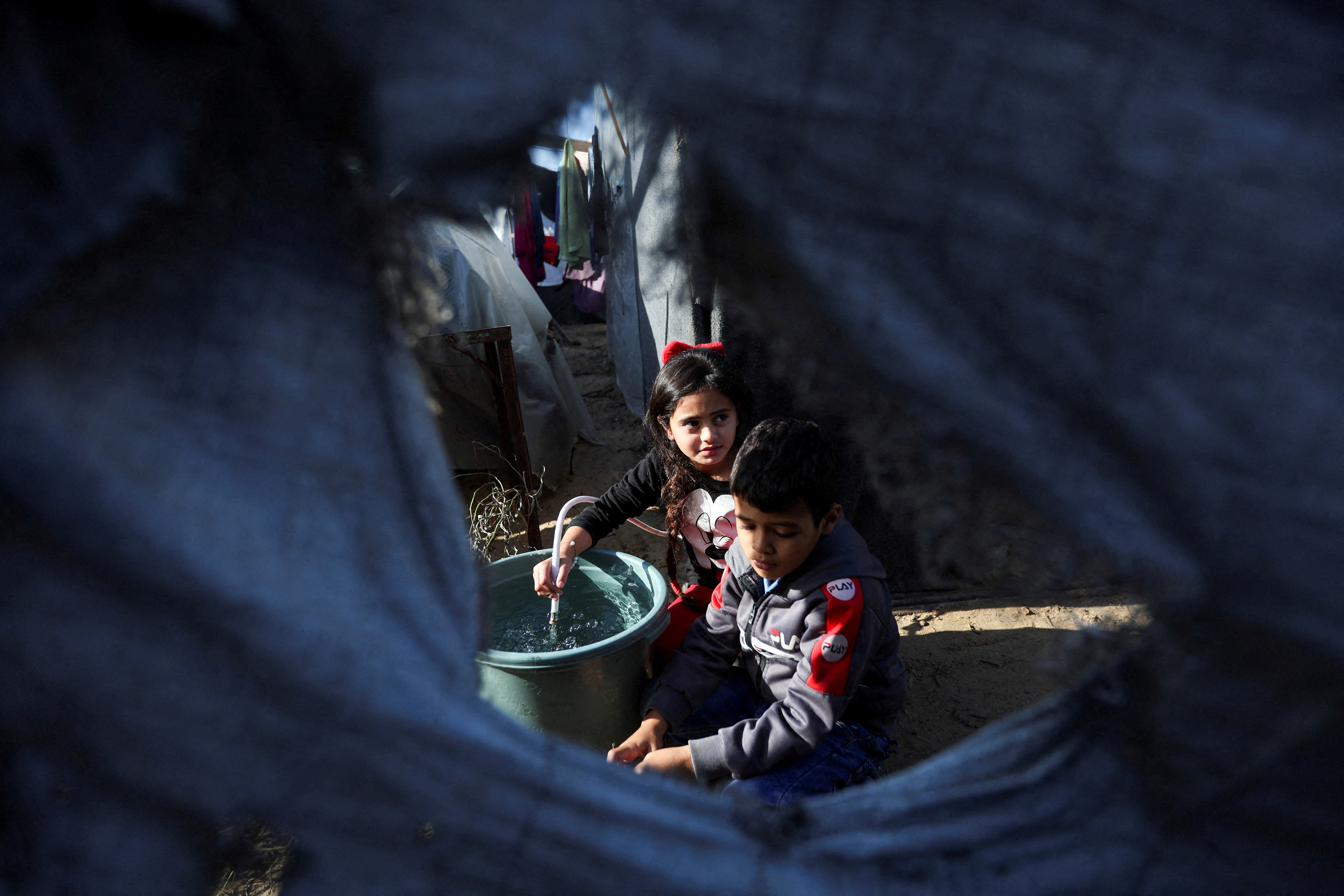 Ongoing conflict between Israel and the Palestinian Islamist group Hamas, in Khan Younis