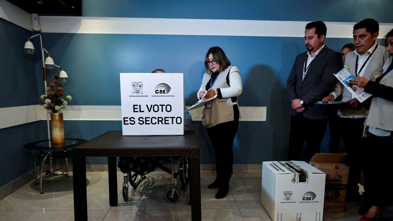Early voters cast their ballots ahead of Ecuador presidential election