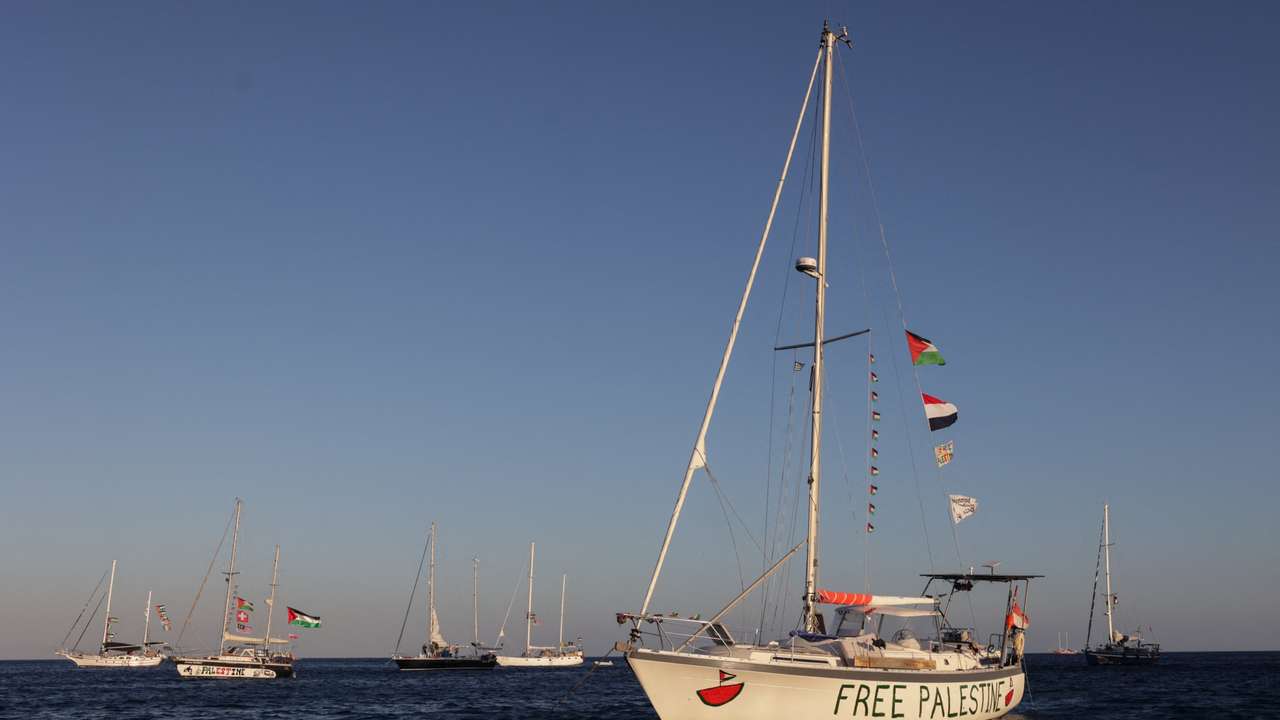 Gaza aid flotilla set to head east from Greece despite Israeli warnings