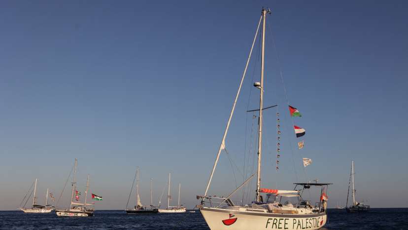 Gaza aid flotilla set to head east from Greece despite Israeli warnings