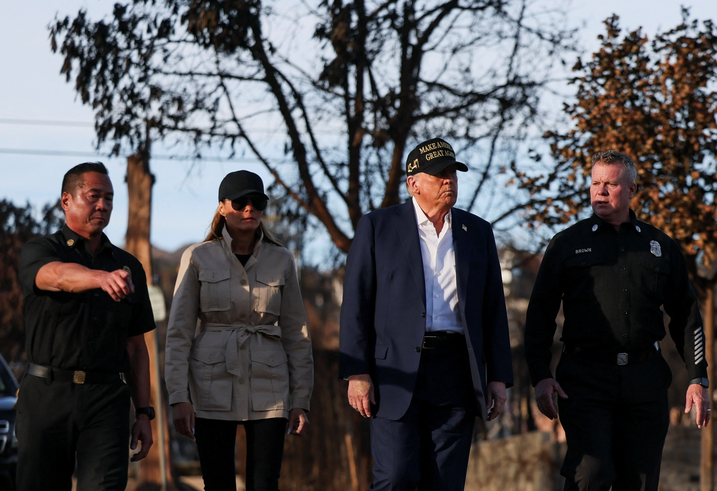 U.S. President Trump visits Pacific Palisades