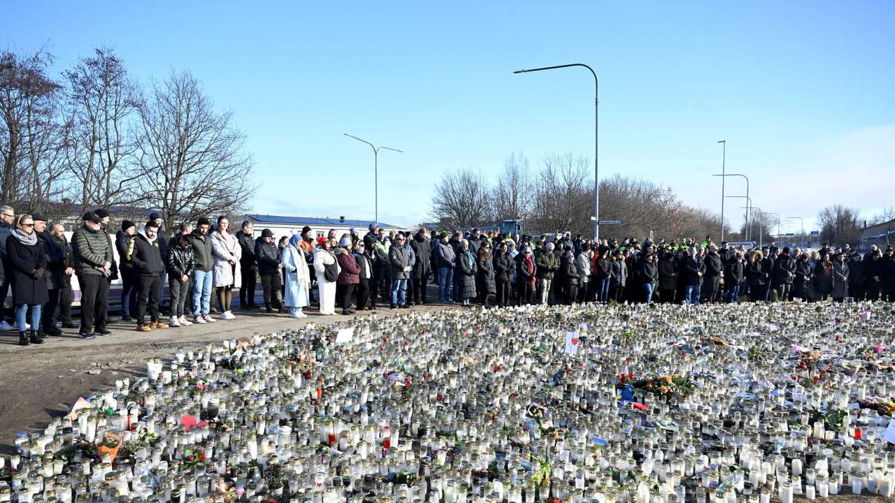 Memorial ceremony for school shooting victims in Orebro