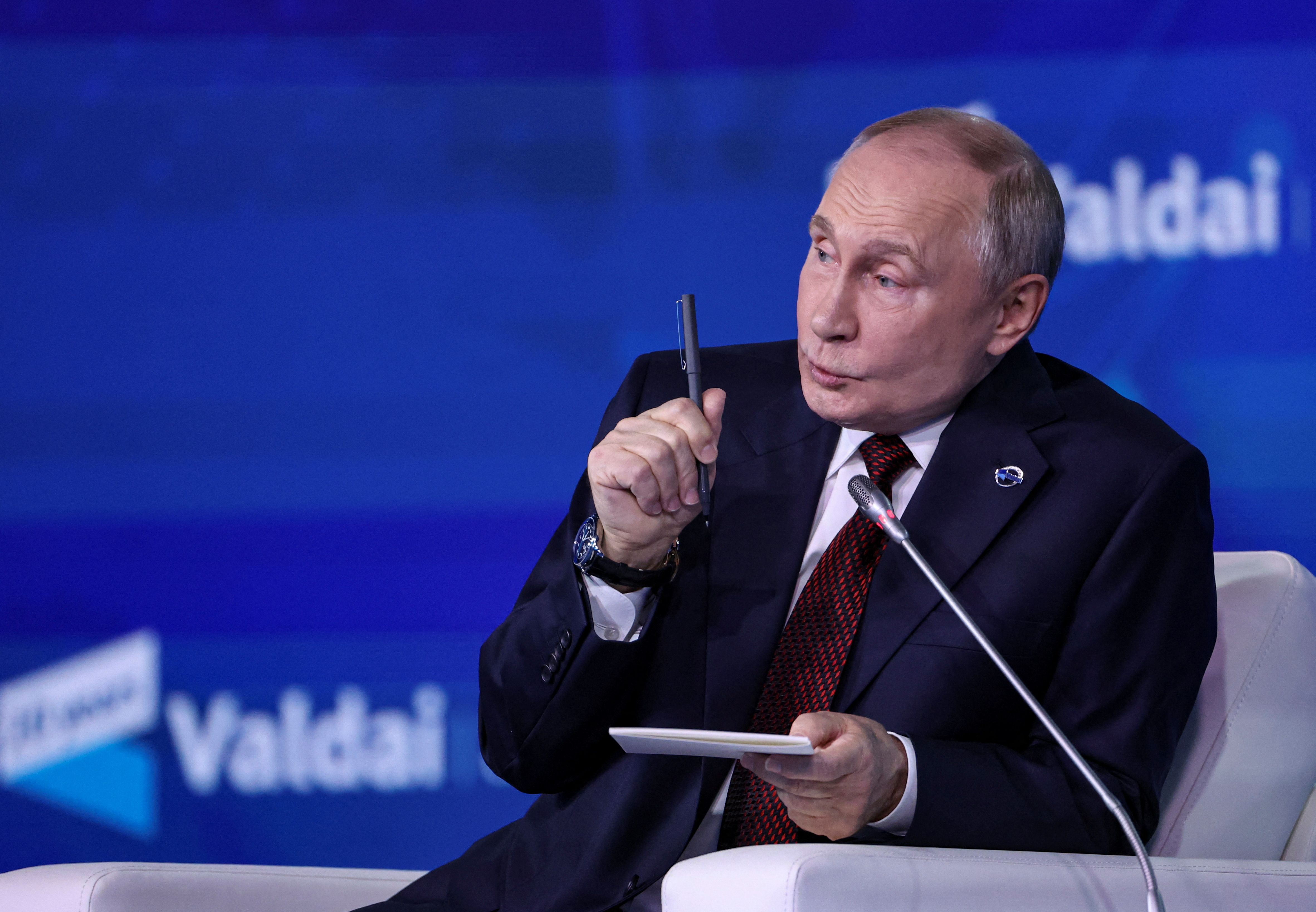 Russian President Vladimir Putin attends Valdai International Discussion Club in Sochi
