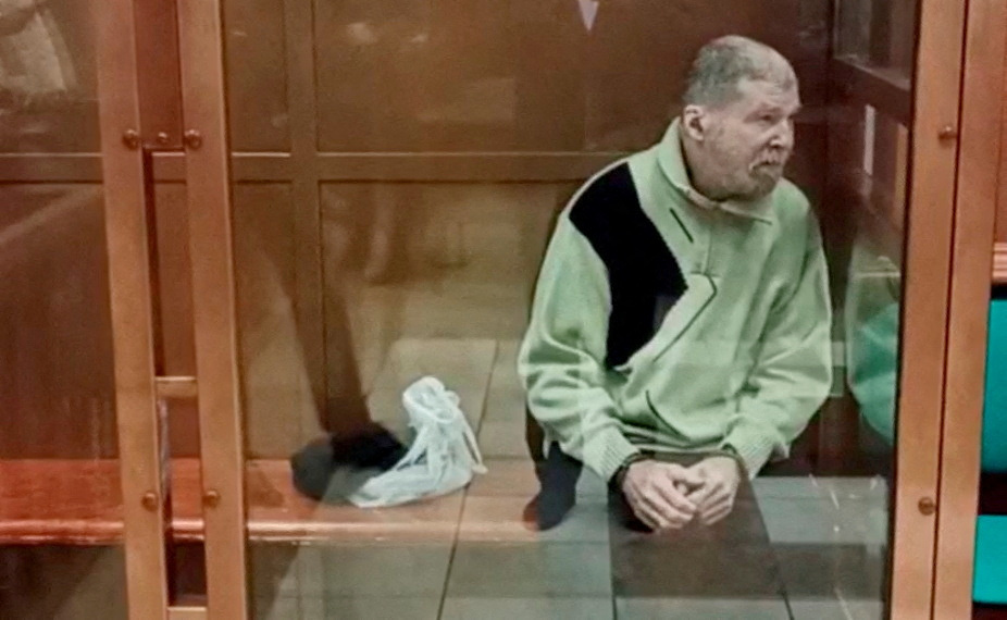 FILE PHOTO: U.S. citizen Stephen Hubbard accused of fighting as a mercenary for Ukraine appears in court in Moscow