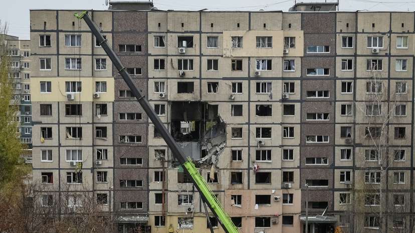 Aftermath of a Russian drone and missile attack in Dnipro