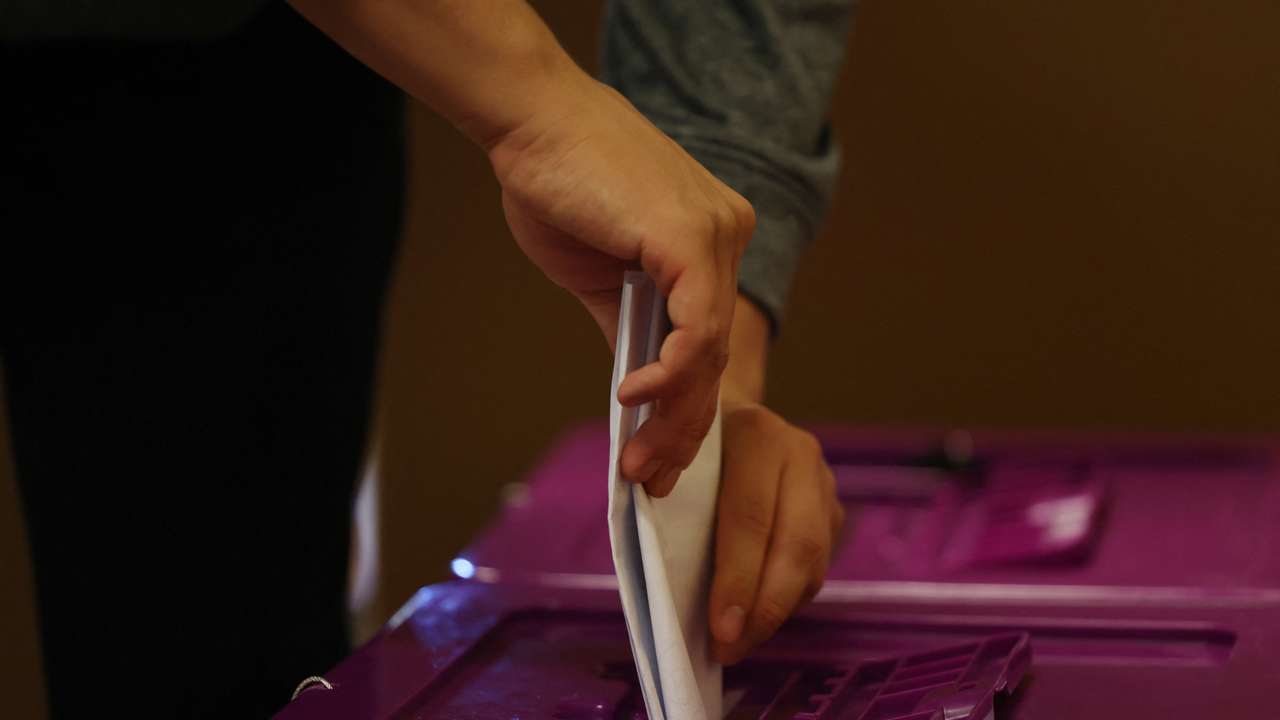 Australians vote at a pre-polling centre in Sydney