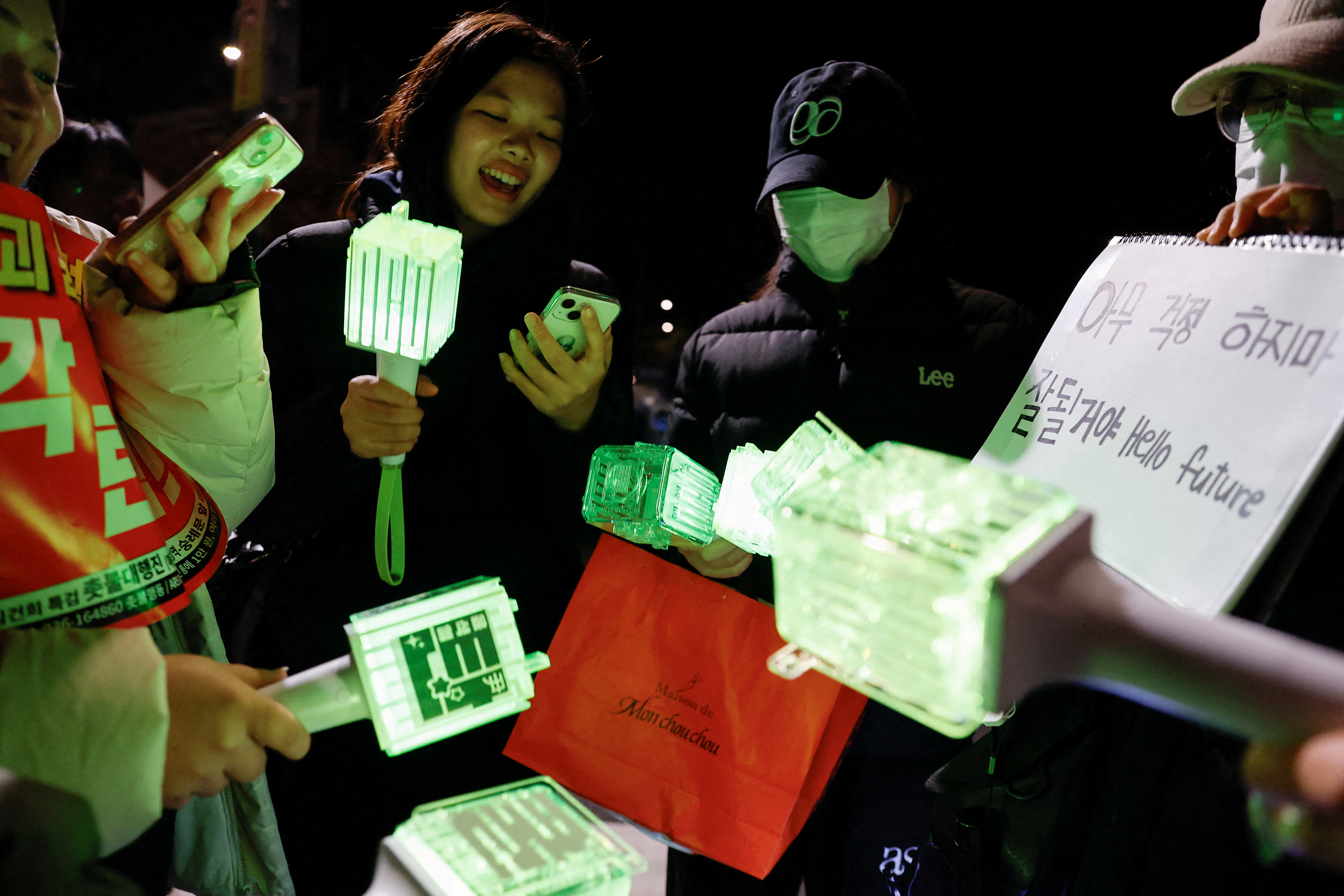 FILE PHOTO: Protesters take part in a rally calling for the impeachment of South Korean President Yoon Suk Yeol, in Seoul