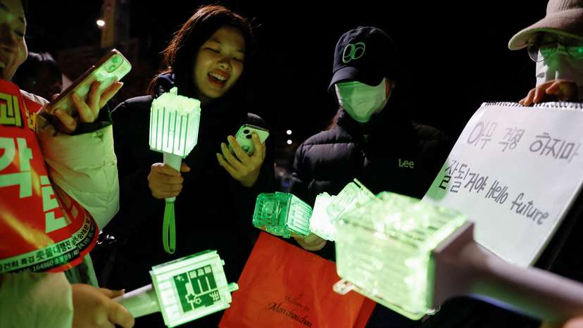 FILE PHOTO: Protesters take part in a rally calling for the impeachment of South Korean President Yoon Suk Yeol, in Seoul
