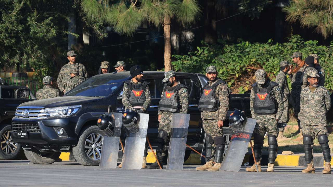 Aftermath of an anti-government rally by supporters of former Pakistani PM Khan's party PTI, in Islamabad
