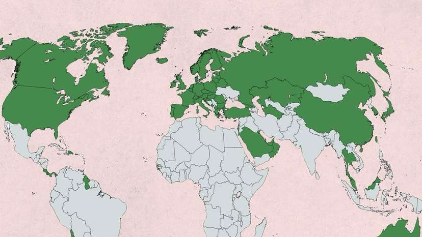 This map highlights all countries with a GDP per capita at purchasing power parity (PPP) above t