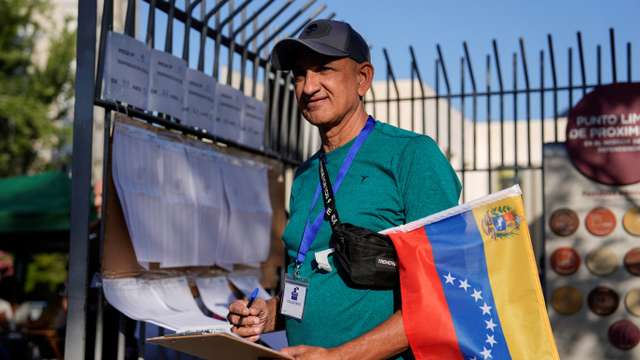 Venezuelan expatriates participate in the Venezuelan presidential election, in Madrid