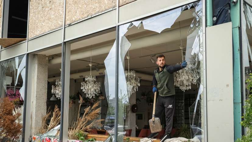 Aftermath of a Russian missile attack in Kharkiv