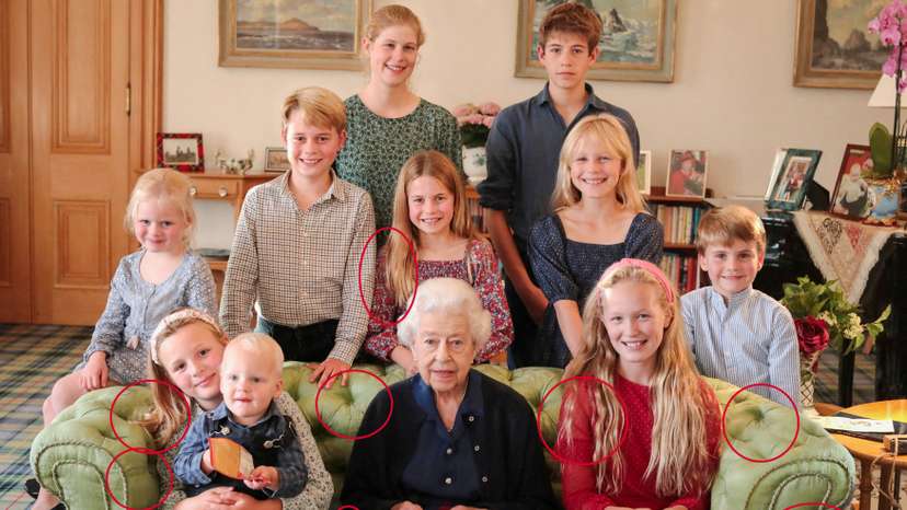 Britain's late Queen Elizabeth II and family