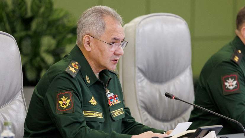 FILE PHOTO: Russian Defence Minister Shoigu chairs a meeting in Moscow