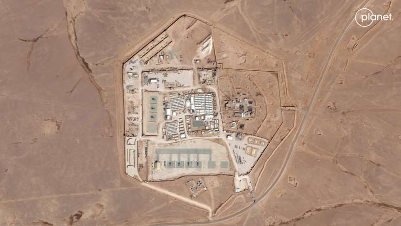 Satellite handout image of Tower 22 U.S. military outpost