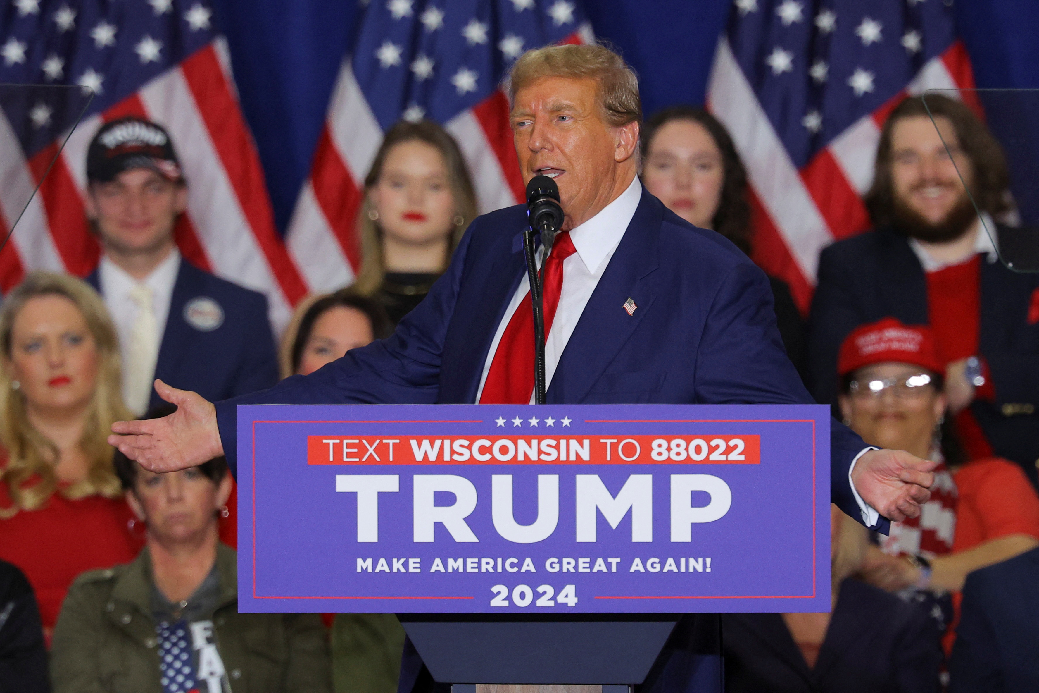 Republican presidential candidate and former U.S. President Donald Trump's campaign rally in Green Bay