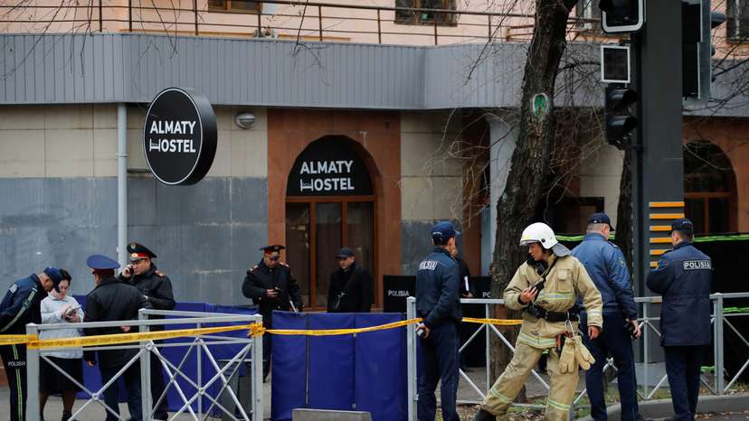 Fire at a hostel in Almaty