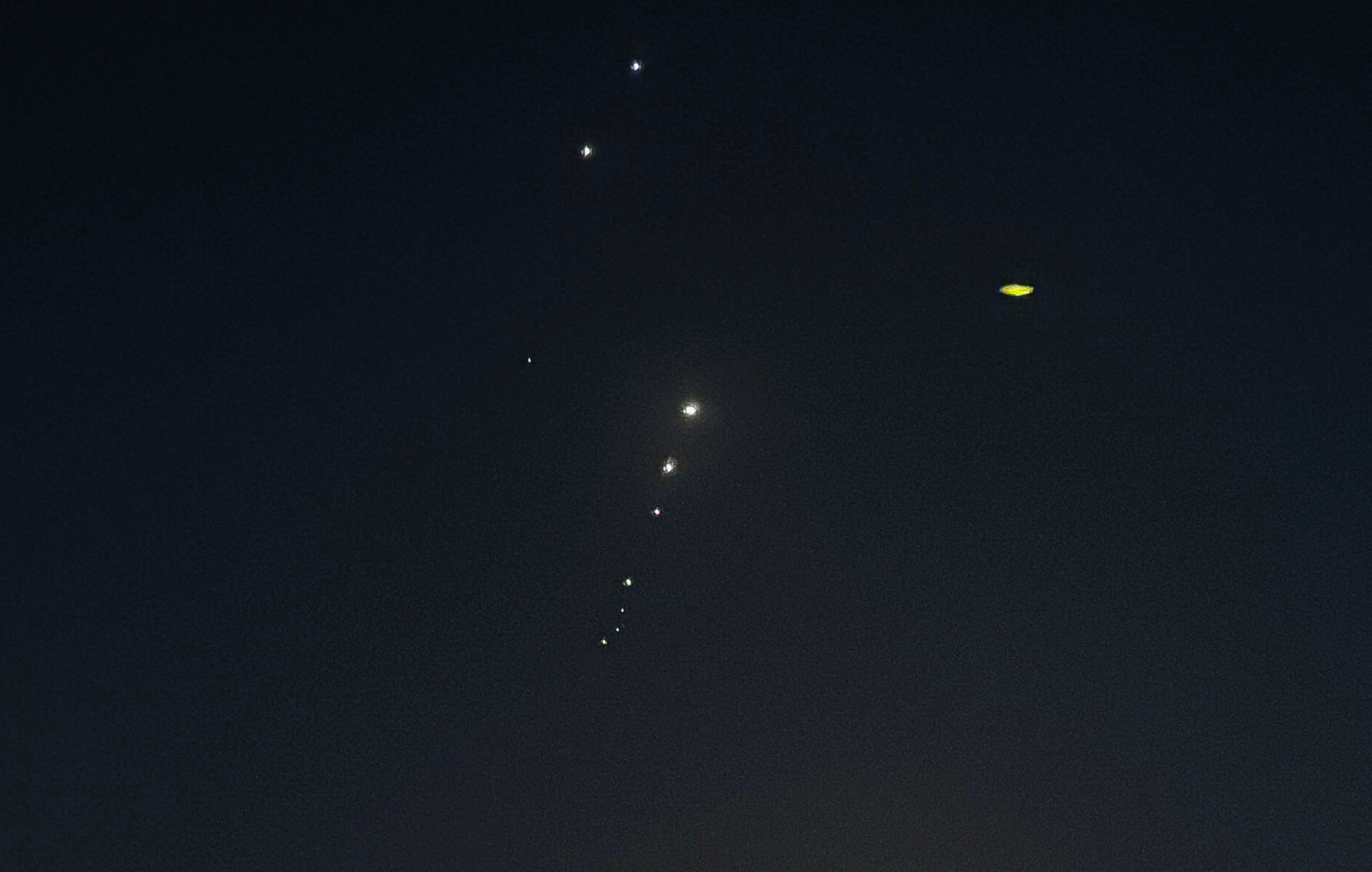 Traces are seen in the sky after Iran's armed forces say they targeted The Al-Udeid base in a missile attack