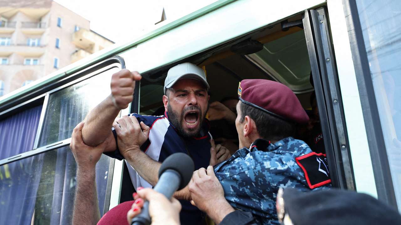 Protest to demand the resignation of Armenian Prime Minister Nikol Pashinyan, in Yerevan