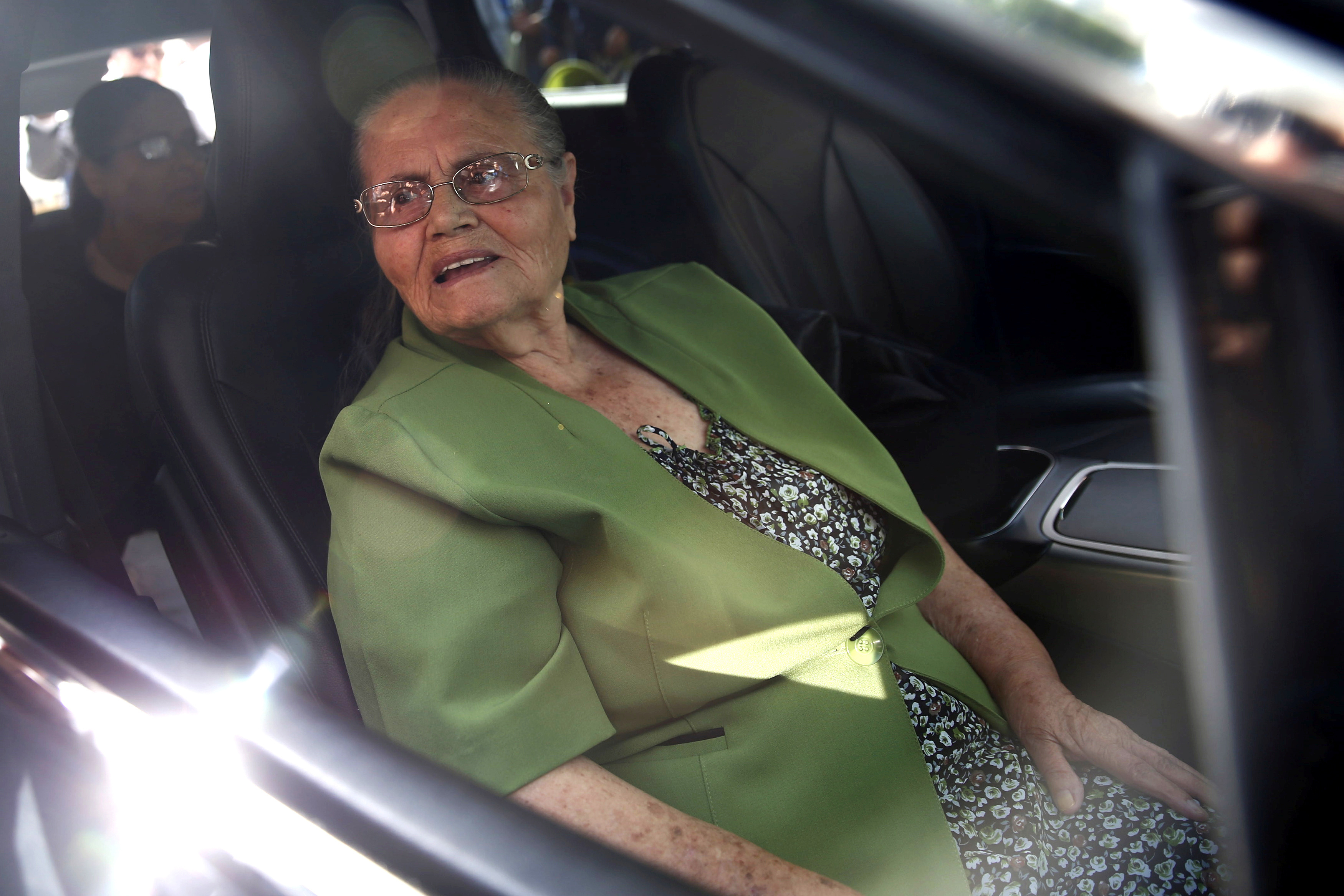 Consuelo Loera, mother of the Mexican drug lord Joaquin 'El Chapo' Guzman, leaves from the U.S. embassy after requesting a humanitarian visa so she can visit her imprisoned son, in Mexico City