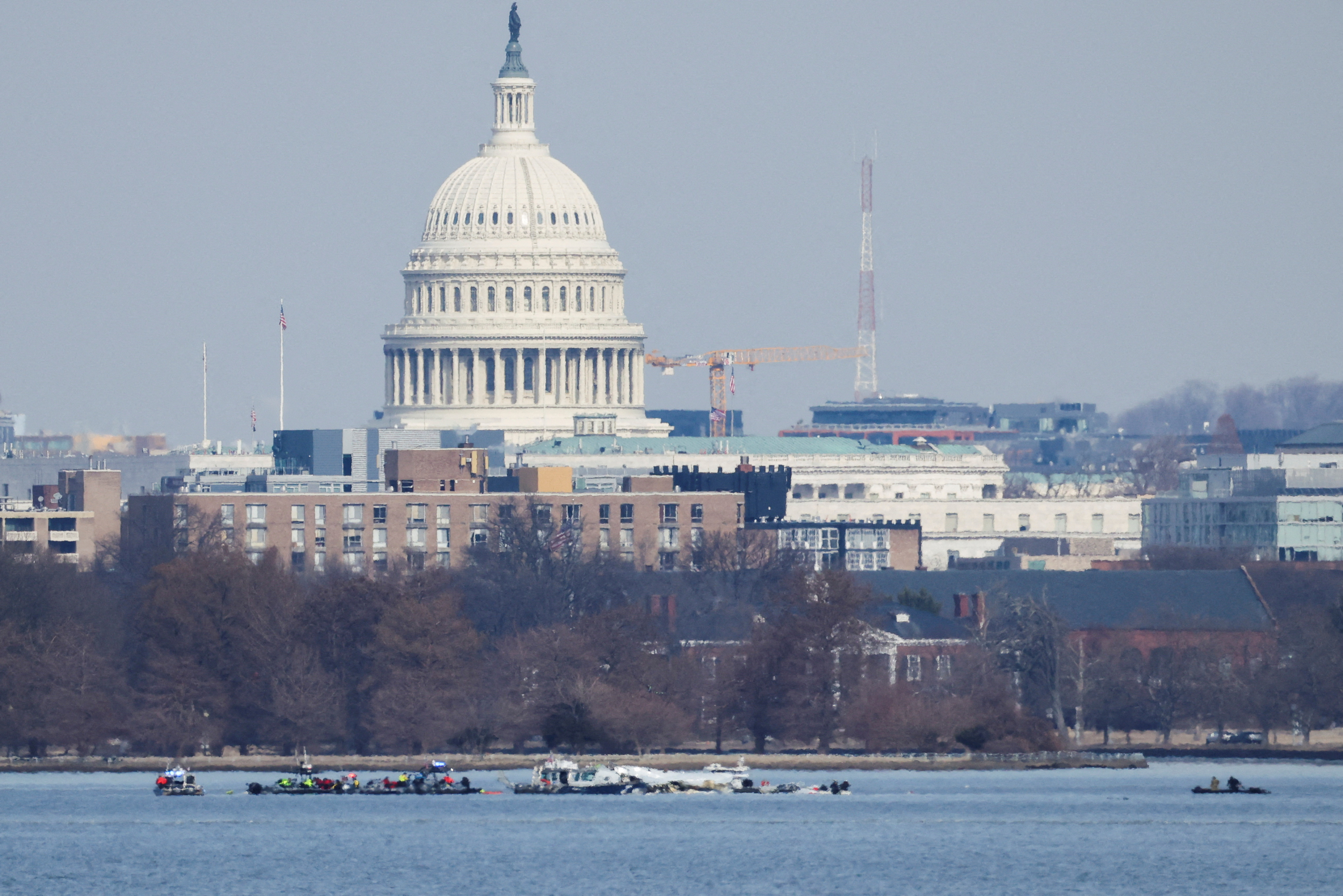 American Eagle flight 5342 crashes in the Potomac River near Ronald Reagan Washington National Airport