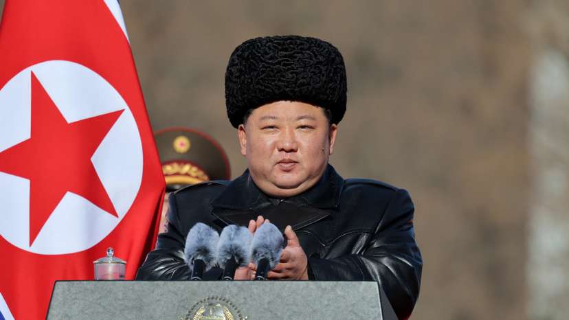 North Korean leader Kim Jong Un visits the Ministry of Defence for the 78th anniversary of the founding of the armed forces, in Pyongyang