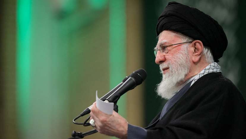 FILE PHOTO: Iran's Supreme Leader Ayatollah Ali Khamenei speaks during a meeting in Tehran