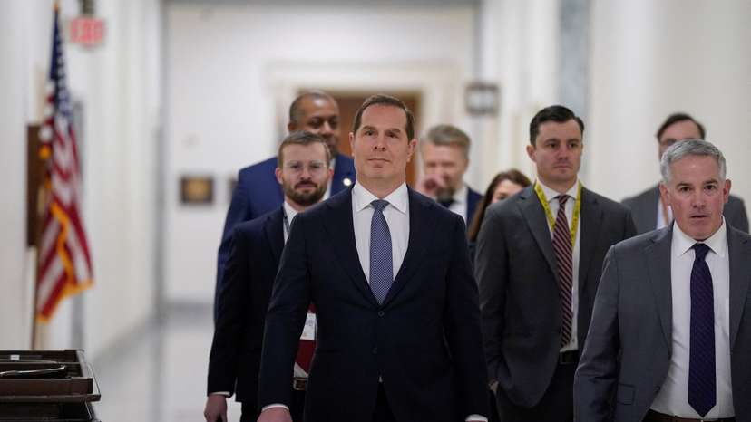 Pete Marocco, deputy administrator-designate at the USAID, meets with members of Congress to discuss foreign assistance on Capitol Hill in Washington