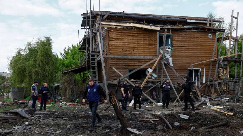 Aftermath of a Russian air strike in Kharkiv