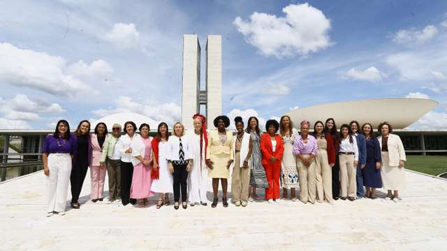 A Bancada Feminina da Câmara dos Deputados.