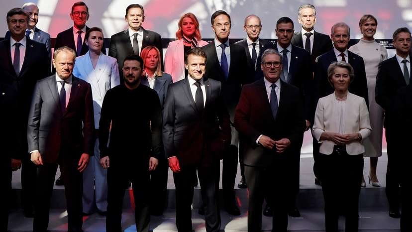 Summit for "Coalition of the Willing" at Elysee Palace in Paris
