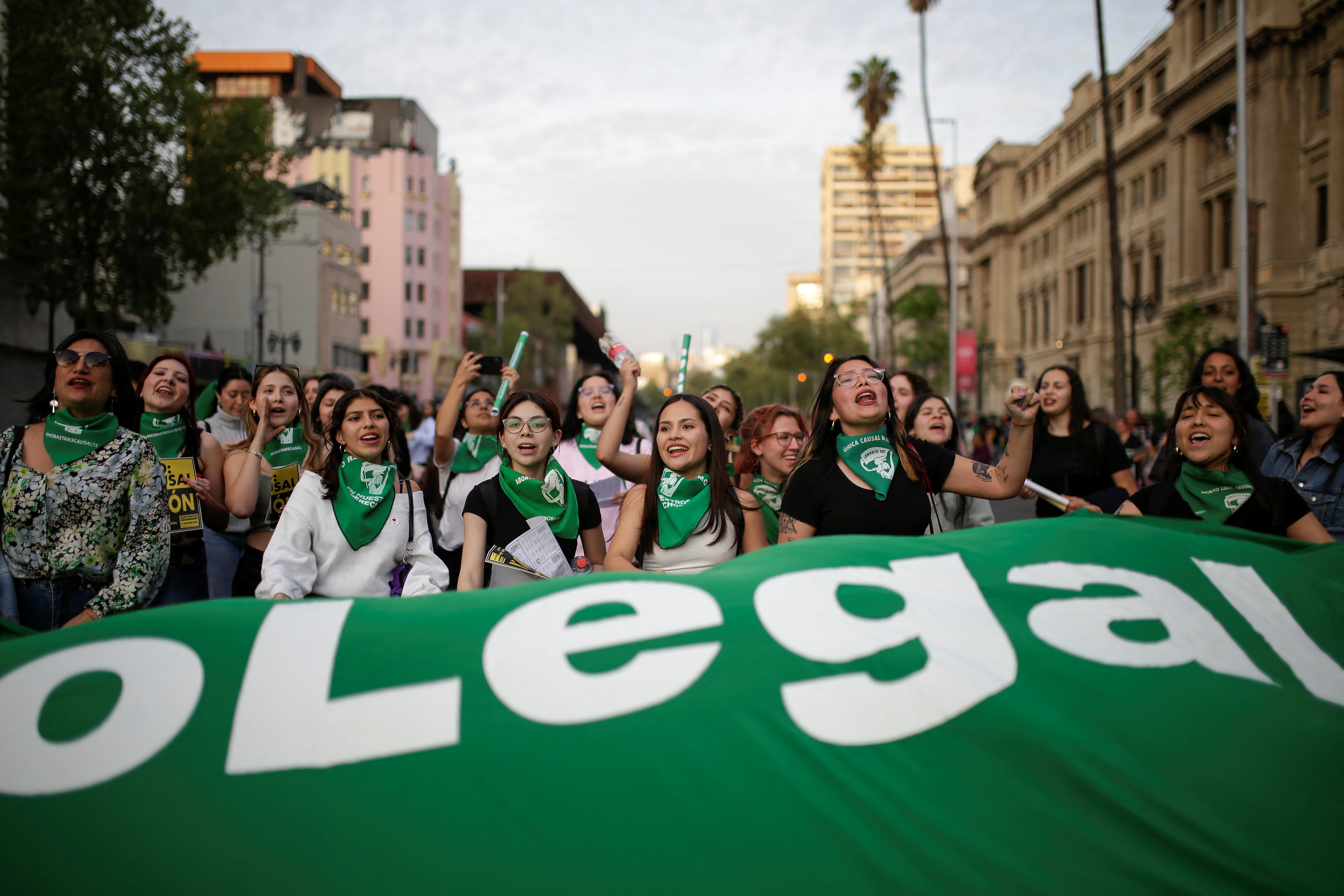 Rally ahead International Safe Abortion Day, in Santiago
