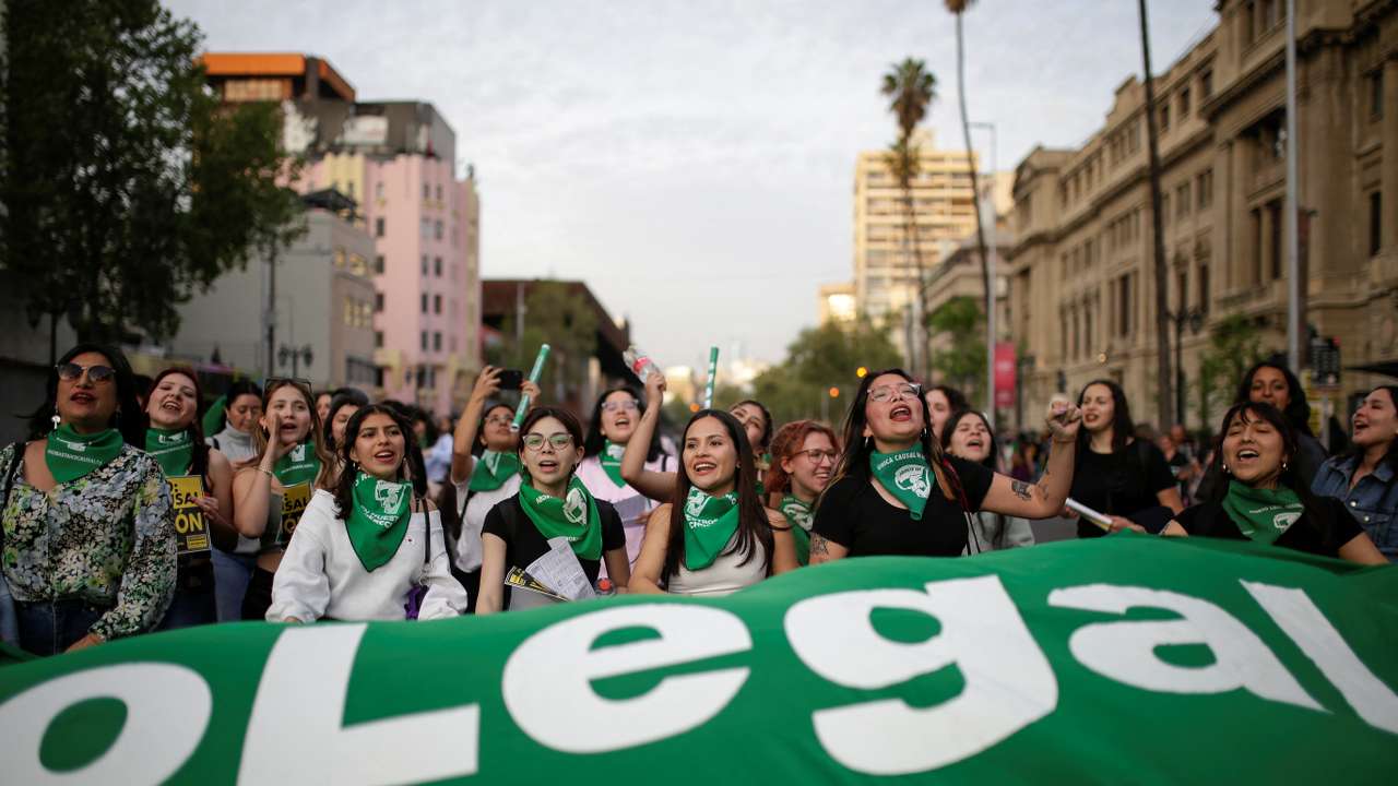 Rally ahead International Safe Abortion Day, in Santiago