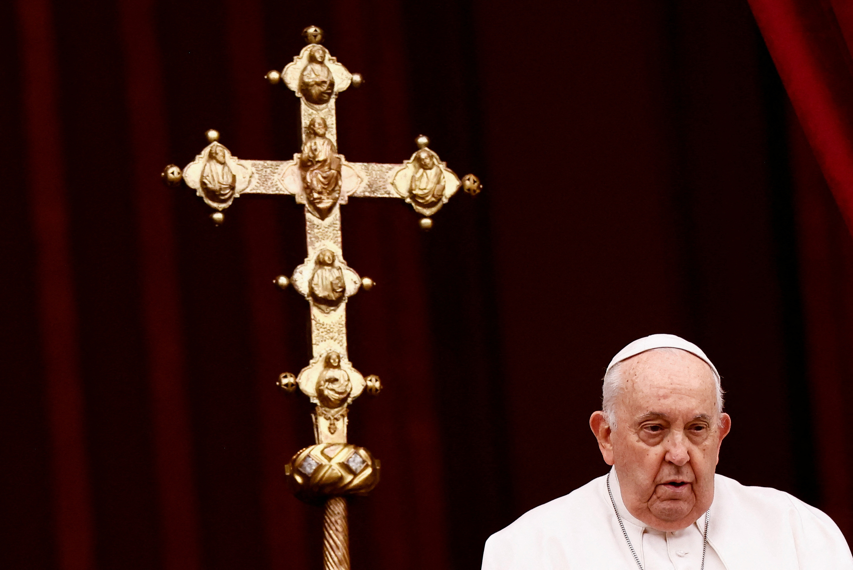Pope Francis delivers his traditional Christmas Day Urbi et Orbi message at the Vatican