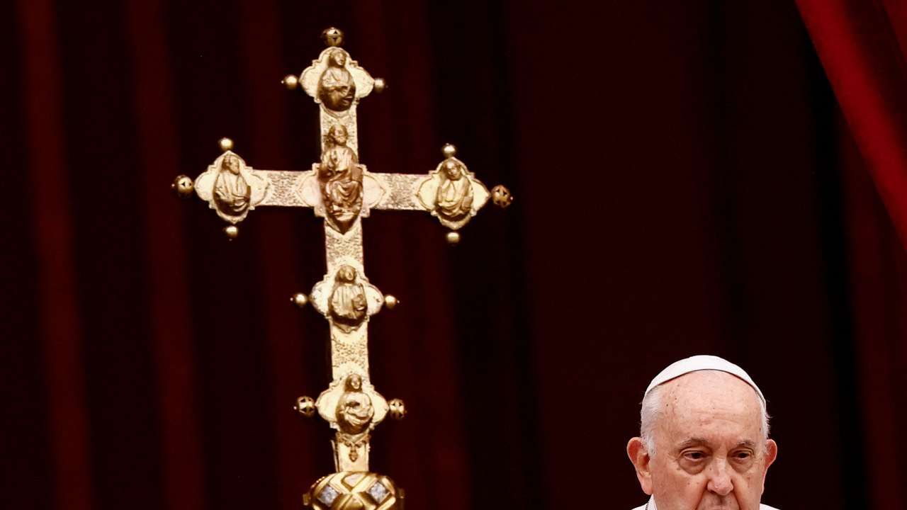 Pope Francis delivers his traditional Christmas Day Urbi et Orbi message at the Vatican