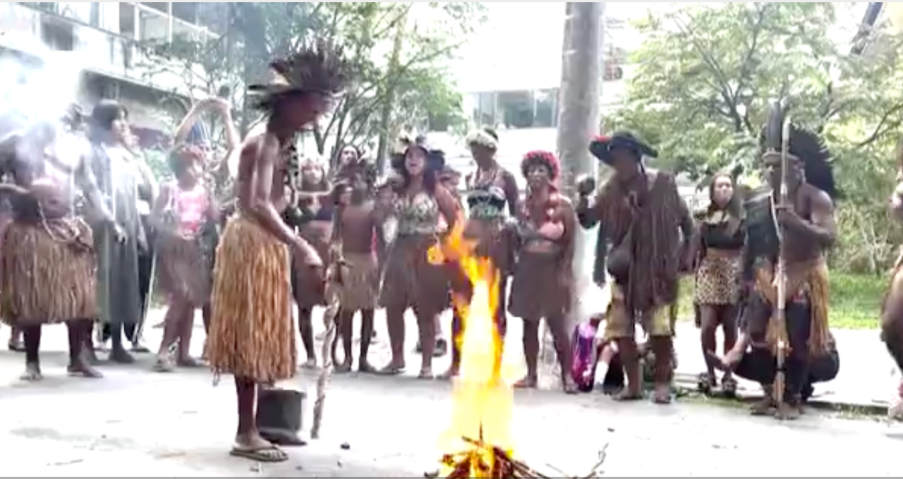 Brazil's indigenous people performing some rituals