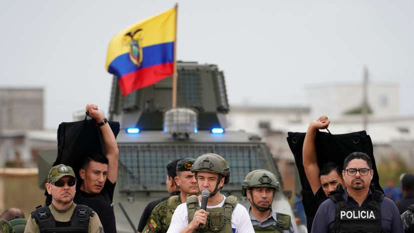 Ecuador's President Daniel Noboa visits Duran