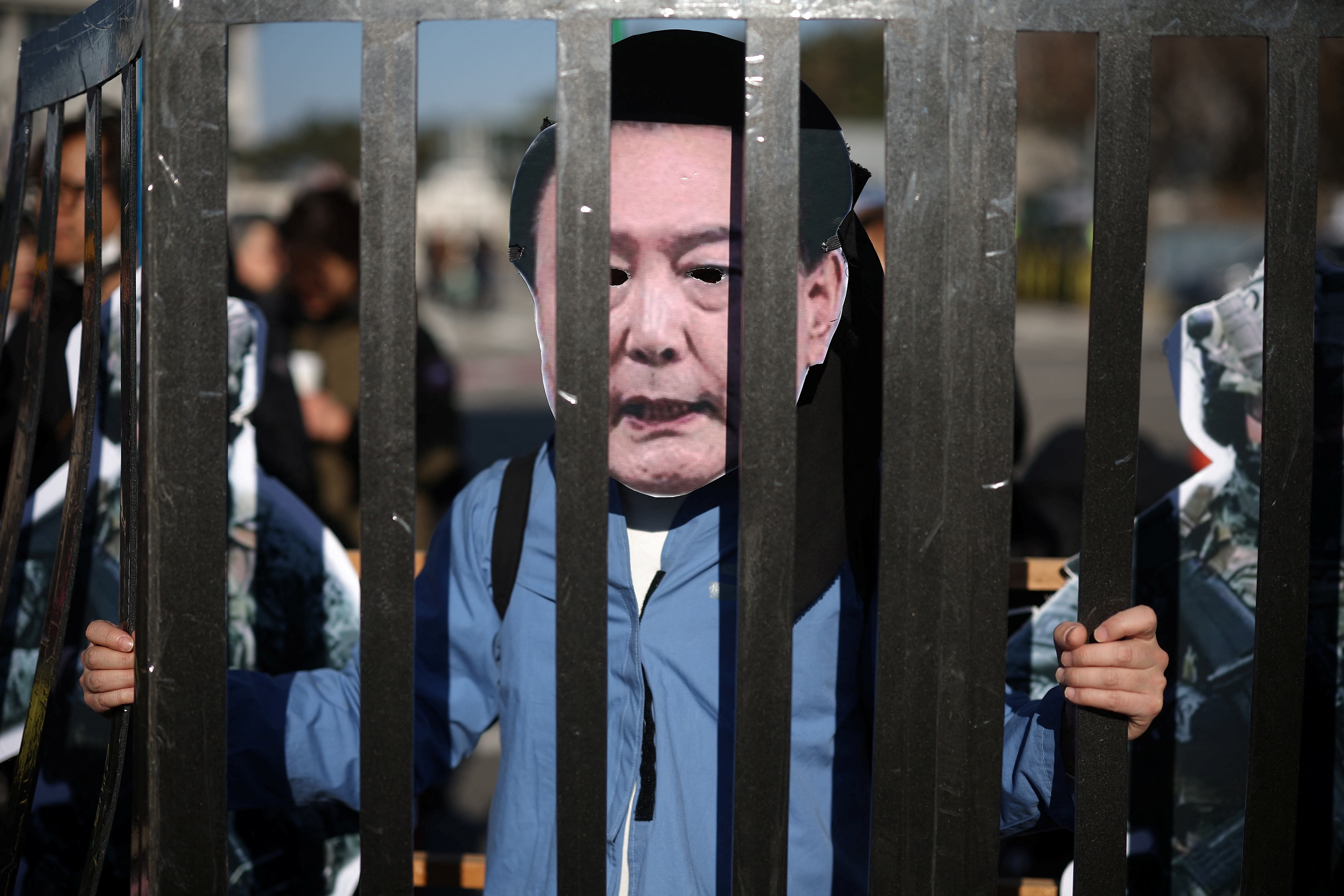 Rally calling for the impeachment of South Korean President Yoon Suk Yeol, who declared martial law, which was reversed hours later, in front of the National Assembly in Seoul