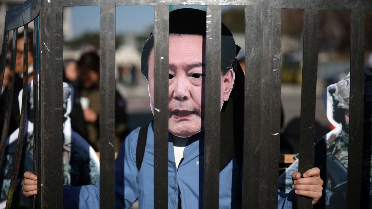 Rally calling for the impeachment of South Korean President Yoon Suk Yeol, who declared martial law, which was reversed hours later, in front of the National Assembly in Seoul