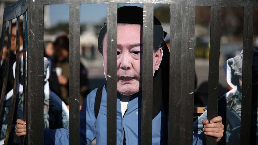 Rally calling for the impeachment of South Korean President Yoon Suk Yeol, who declared martial law, which was reversed hours later, in front of the National Assembly in Seoul